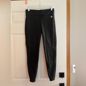 Women’s Horze black fleece lined silicon knee grips horse riding legging. SZ. 28